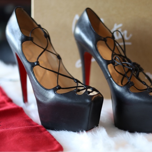 CHRISTIAN LOUBOUTIN ANKLE STRAP DAFFODILE 160 LEATHER - Picture 8 of 12